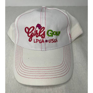 LPGA Girls Golf Hat Adjustable Cap USA Energize Empower Enrich Baseball Hat